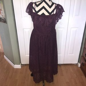 H&M Purple - Mahogany Chin Length Lace Dress